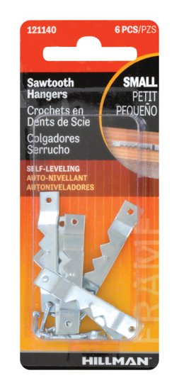 (image for) AnchorWire Silver Small Self-Leveling Hanger 1 lb. 6 pk