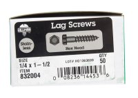 (image for) 1/4 in. x 1-1/2 in. L Hex Stainless Steel Lag Screw 50 p