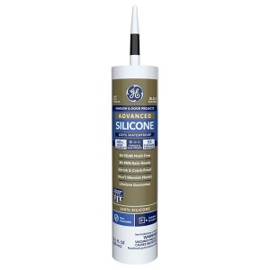 (image for) GE Advanced Black Silicone 2 Window and Door Caulk Sealant 10.1 