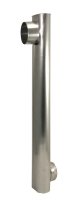 (image for) 7.25 in. L x 4.875 in. Dia. Silver Aluminum Skinny Duc
