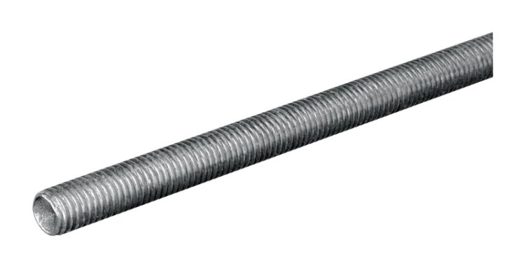 (image for) SteelWorks 1/4 Dia. x 36 L Zinc-Plated Steel Threaded Rod