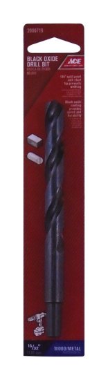 (image for) 15/32 in. x 3-1/8 in. L High Speed Steel Drill Bit 1 pc.