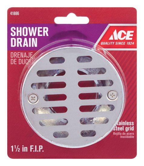 (image for) 1-1/2 in. Dia. Stainless Steel Shower Drain