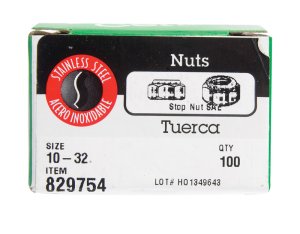(image for) #10-32 Stainless Steel SAE Nylon Lock Nut 100 pk