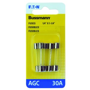 (image for) 30 amps AGC Glass Tube Fuse 5 pk