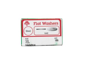 (image for) Zinc-Plated Steel 1/4 in. SAE Flat Washer 100 pk
