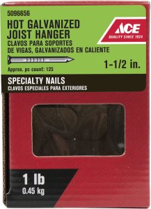 (image for) 1-1/2 in. Joist Hanger Hot-Dipped Galvanized Steel Nail Roun