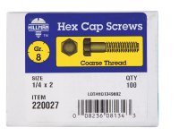 (image for) 1/4 in. Dia. x 2 in. L Heat Treated Steel Hex Head Cap S