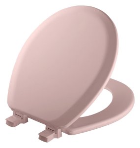 (image for) Never Loosens Round Pink Molded Wood Toilet Seat