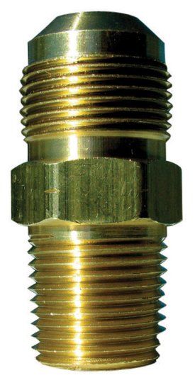 (image for) 15/16 in. Flare x 1/2 in. Dia. Male Brass Gas Adapter