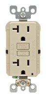 (image for) GFCI 20 amps Smartlock Pro 125 V Duplex Ivory Outlet 5-20