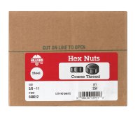 (image for) 5/8 Zinc-Plated Steel USS Hex Nut 341 pk