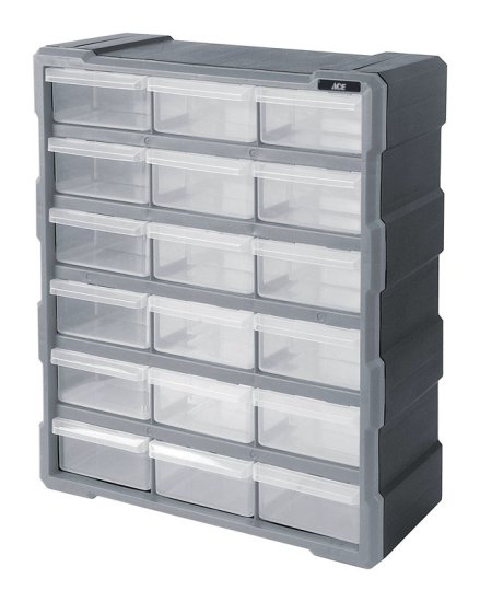 (image for) 6-1/4 in. L x 15 in. W x 19 in. H Storage Organizer Plastic