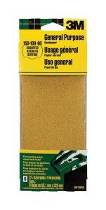 (image for) 9 in. L x 3-2/3 in. W Aluminum Oxide Sandpaper 6 pk