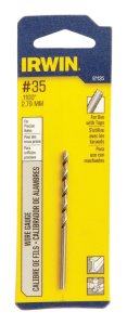 (image for) #35 x 2-5/8 in. L High Speed Steel Wire Gauge Bit 1 pc.