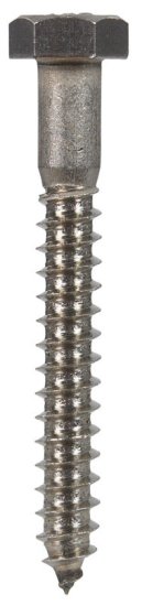 (image for) 5/16 in. x 2-1/2 in. L Hex Stainless Steel Lag Screw 25