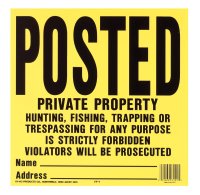 (image for) English Yellow Informational Sign 11 in. H x 11 in. W