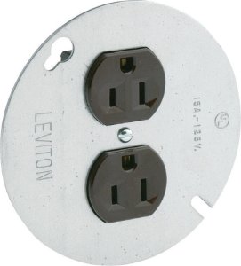 (image for) 15 amps 125 volt Brown Outlet 5-15R 1 pk