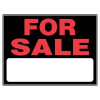 (image for) Hillman English Black For Sale Sign 15 in. H X 19 in. W