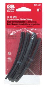 (image for) Heat Shrink Tubing Black 8 pk