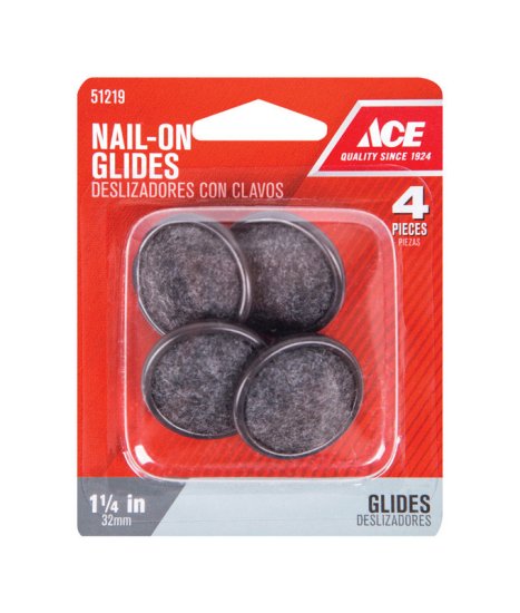 (image for) Black 1.25 in. Nail-On Carpet/Nylon Cushi