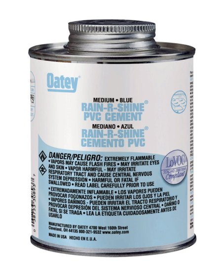 (image for) Rain-R-Shine Blue Cement For PVC 8 oz.