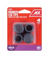 (image for) Rubber Leg Tip Black Round 5/8 in. W 4 pk