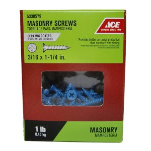 (image for) 3/16 in. x 1-1/4 in. L Phillips Flat Head Masonry Screws 1 l