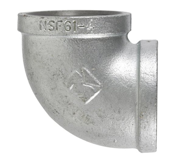 (image for) 3/8 in. FPT x 3/8 in. Dia. FPT Galvanized Malleable