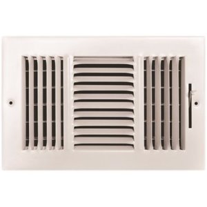 (image for) 10 in. x 6 in. 3-Way Steel Wall/Ceiling Register