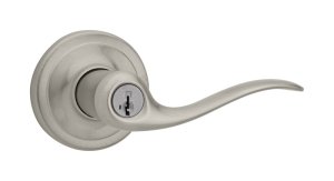 (image for) Satin Nickel Entry Door Lever Tustin featuring SmartKey