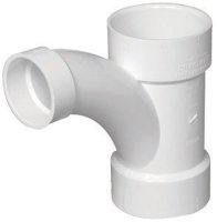 (image for) Schedule 40 4 in. Hub x 4 in. Dia. Hub PVC Long T