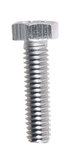 (image for) 5/16 in. Dia. x 1-1/4 in. L Zinc Plated Steel Hex Bolt 1