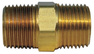 (image for) 1/2 in. MPT Brass Hex Nipple