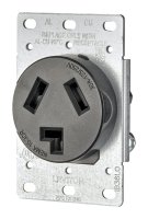 (image for) 30 amps 125/250 volt Black Outlet 10-30R 1 pk