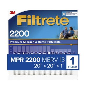 (image for) Filtrete 20 in. W X 20 in. H X 1 in. D Fiberglass 13 MERV Pleate