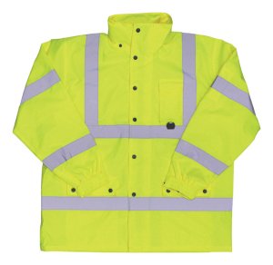 (image for) Hi-Vis Yellow Polyester Rain Jacket L