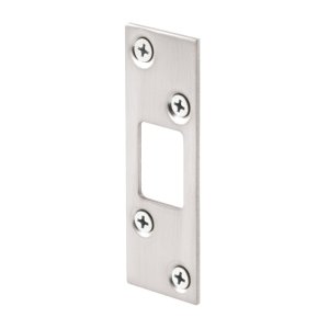 (image for) 3.625 in. X 1.25 in. Satin Nickel High Security Deadbolt Strike