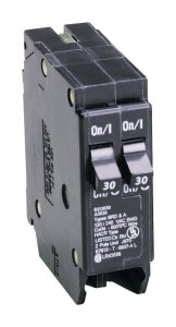(image for) 30/30 amps Tandem 2-Pole Circuit Breaker Eaton Cutler-Hammer