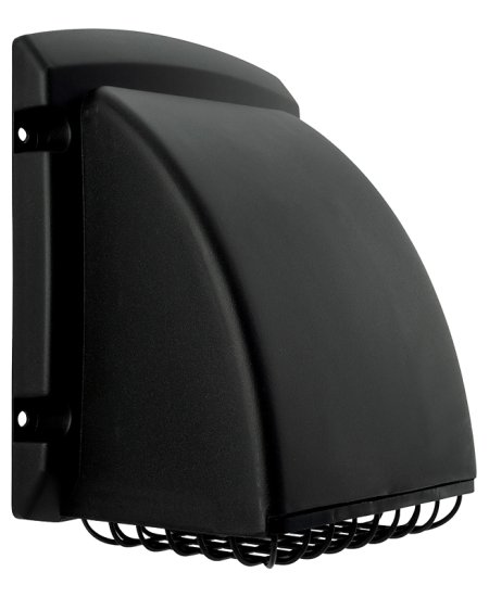 (image for) Pest Guard Exhaust Cap, 4 in Duct, Black