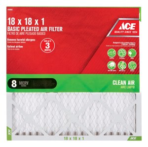 (image for) 18 in. W x 18 in. H x 1 in. D Cotton 8 MERV Pleated (12pk)