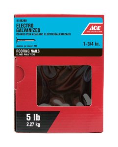 (image for) 1-3/4 in. Roofing Electro-Galvanized Steel Nail Large 5 lb.
