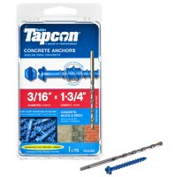(image for) Tapcon 3/16 in. D X 1-3/4 in. L Steel Hex Head Concrete Screw An