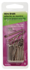 (image for) 17 Ga. x 1-1/4 in. L Stainless Steel Brad Nails 1 pk 2 o