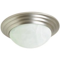 (image for) 8.75 in. 2-Light Satin Nickel Flush Mount
