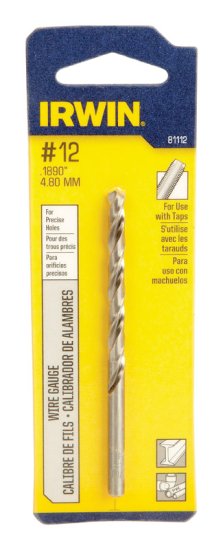 (image for) #12 x 3-1/2 in. L High Speed Steel Wire Gauge Bit 1 pc.