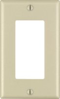 (image for) Ivory 1 gang Thermoset Plastic GFCI/Rocker Wall P