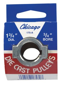 (image for) 1 3/4 in. Dia. Zinc Single V Grooved Pulley