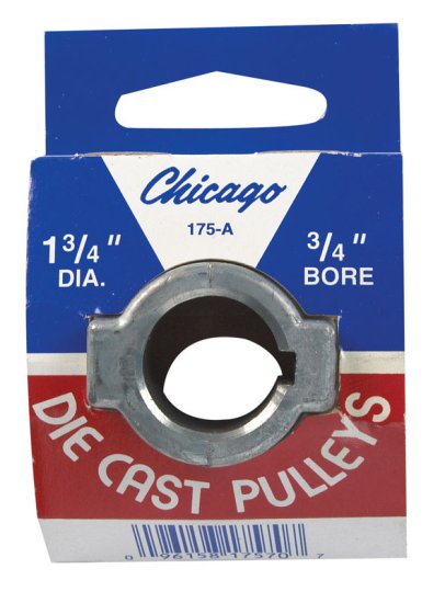 (image for) 1 3/4 in. Dia. Zinc Single V Grooved Pulley