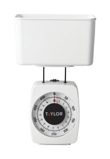 (image for) White Analog Food Scale 1 lb.